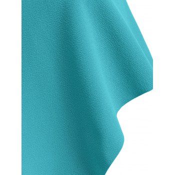 Flounce Ruched Textured Tankini Swimsuit