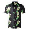 Chemise Motif d'Ananas Jointive avec Poche - multicolor S