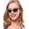 Lunettes de Soleil Rétro avec Strass - Noir 