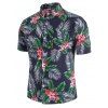 Tropical Flower Leaf Beach Shirt - multicolor A 2XL