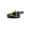 Ceinture Bouclée Triangle Evidée - Noir 