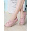 Chaussures Plates Fleuries Brodées Evidées - Rose EU 40