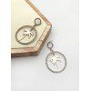 Boucles d'Oreilles Pendantes en Forme de Cercle et Cocotier - d'or 