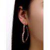 Boucles d'Oreilles au Crochet Colorées en Forme de Cœur avec Strass - d'or 