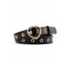 Ceinture Boucle en Forme de Cœur en Cuir PU - Noir 