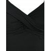 Ruched Crossover Prom Dress - BLACK M