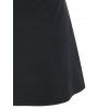 Ruched Crossover Prom Dress - BLACK L