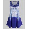 Débardeur Teinté Géométrique Grande Taille - Bleu profond 5X