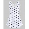 Débardeur Long en Dentelle à Pois Grande Taille - Blanc 4X