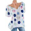 Blouse Imprimée de Grande Taille - Blanc 5X