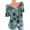 Blouse Imprimée de Grande Taille - Vert clair 5X