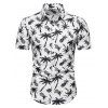 Chemise de Plage Palmier Ananas Imprimés - Blanc 3XL