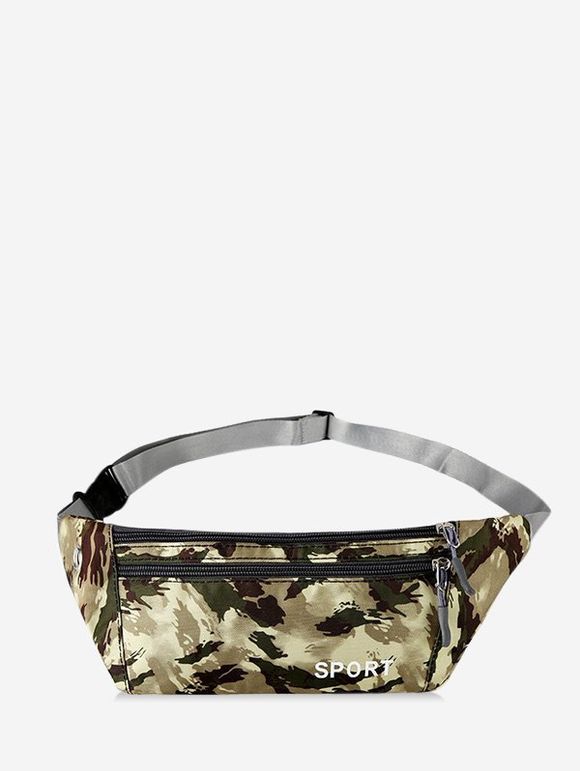 Sac de Taille de Sport Camouflage Imprimé pour Extérieur - Jaune clair 