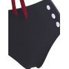 Plus Size Checkered Tied Halter Mock Button Tankini Swimwear - DEEP RED 4X