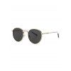 Metal Retro Round Sunglasses - PLATINUM 