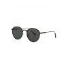 Lunettes de Soleil Rétro Rondes en Métal - Noir 