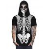 T-shirt à Capuche Crâne Masque Squelette Imprimée - Noir L
