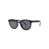 Lunettes de Soleil Rondes Classiques avec Rivet pour Extérieur - Noir 