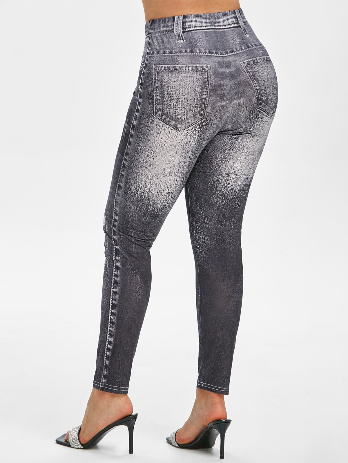 black distressed jeggings