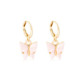 

Pendant Butterfly Small Hoop Earrings, Sakura pink
