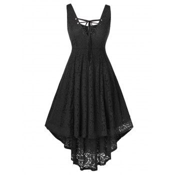 Image of Plus Size High Low Lace Sleeveless Dress