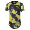 T-shirt Long Teinté à Manches Courtes - Jaune 2XL