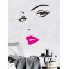 Autocollant Mural Décoratif Lèvre Rouge Imprimée - Rose clair 60X40CM