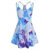 Débardeur Tunique Tie-Dye à Pissenlit Grande Taille - Blanc 1X