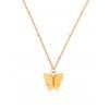 Collier Chaîne Pendant Papillon en Acrylique - Jaune 