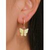 Boucles d'Oreilles Au Crochet Papillon Pendant - Jaune 