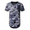 T-shirt Long Teinté Transparent avec Trou - Gris Foncé S