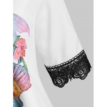 

Plus Size Renaissance Angle Print T Shirt, White
