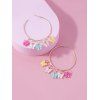 Boucles d'Oreilles au Crochet Pendantes Papillon à Frange - d'or 7.7*5.25CM