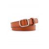 Ceinture Simple Bouclée en Jean - Marron Camel 
