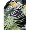 Drawstring Tropical Print Shorts - multicolor S