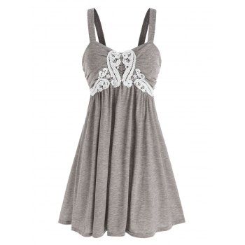 

Guipure Insert Heather Tank Dress, Light gray