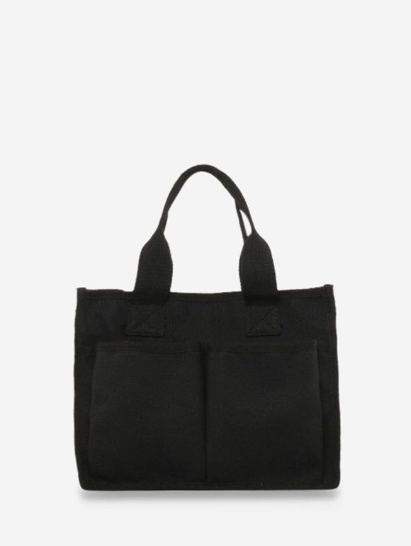 Sac à Bandoulière Unisexe en Toile - Noir 