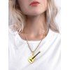 Collier avec Pendentif Guitare Plaquée - d'or 