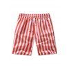Contrast Color Stripes Pattern Beach Shorts - multicolor 2XL