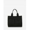 Sac à Bandoulière Unisexe en Toile - Noir 