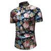 Chemise Feuille et Fleur Imprimée Boutonnée - multicolor M