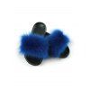 Faux Fur Casual Flat Slides - BLUE EU (40-41)