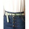 Ceinture Bouclée Motif Peau de Serpent en Jean - multicolor A 
