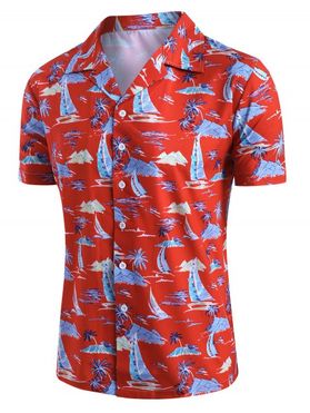 Chemise Hawaï Palmier et Boutonnée Imprimés
