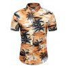 Chemise Paysage de Cocotier Imprimés - Jaune d'Abeille 3XL