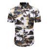 Chemise Paysage de Cocotier Imprimés - Brun Ours 3XL