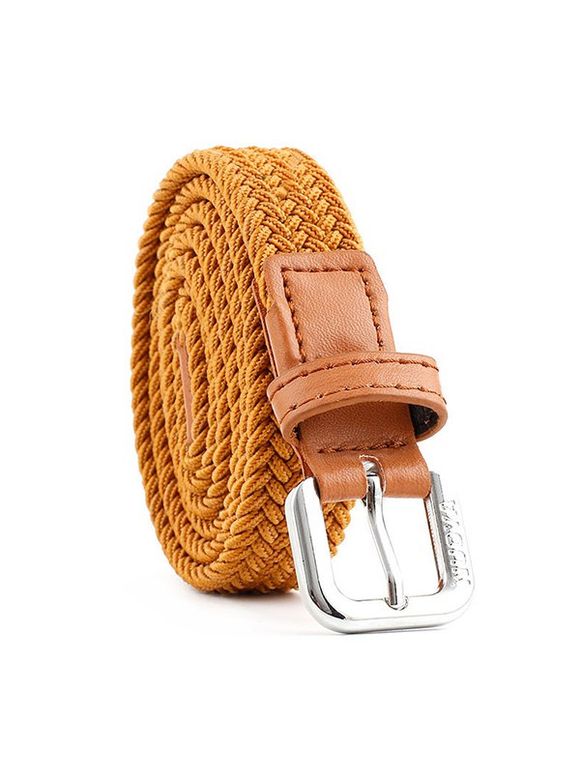 Ceinture Décontractée Tressée Elastique en Canevas - Orange 