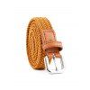 Ceinture Décontractée Tressée Elastique en Canevas - Orange 