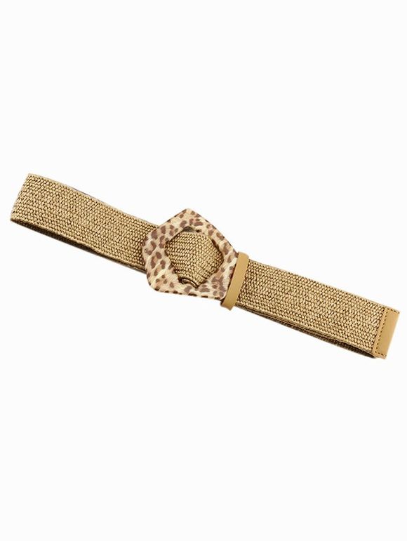 Ceinture Tricotée Léopard en Coton et en Lin avec Boucle - multicolor A 