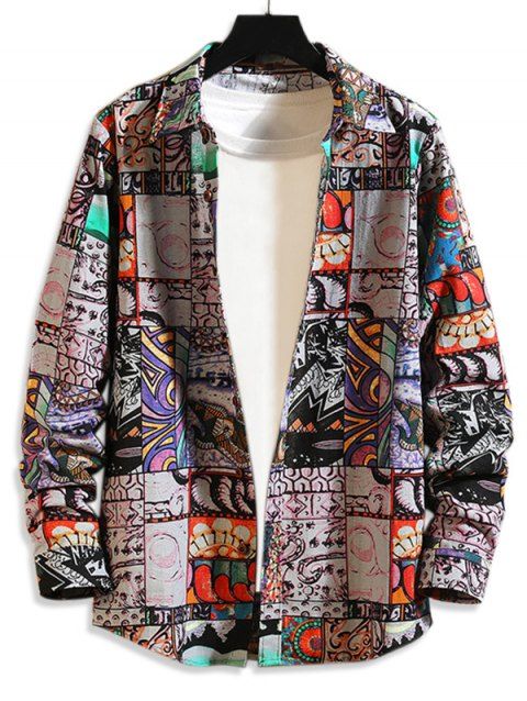 Comic Graphic Print Casual Shirt